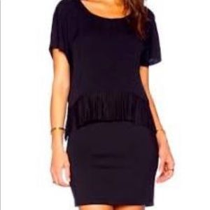Black Ella Moss dress with fringe